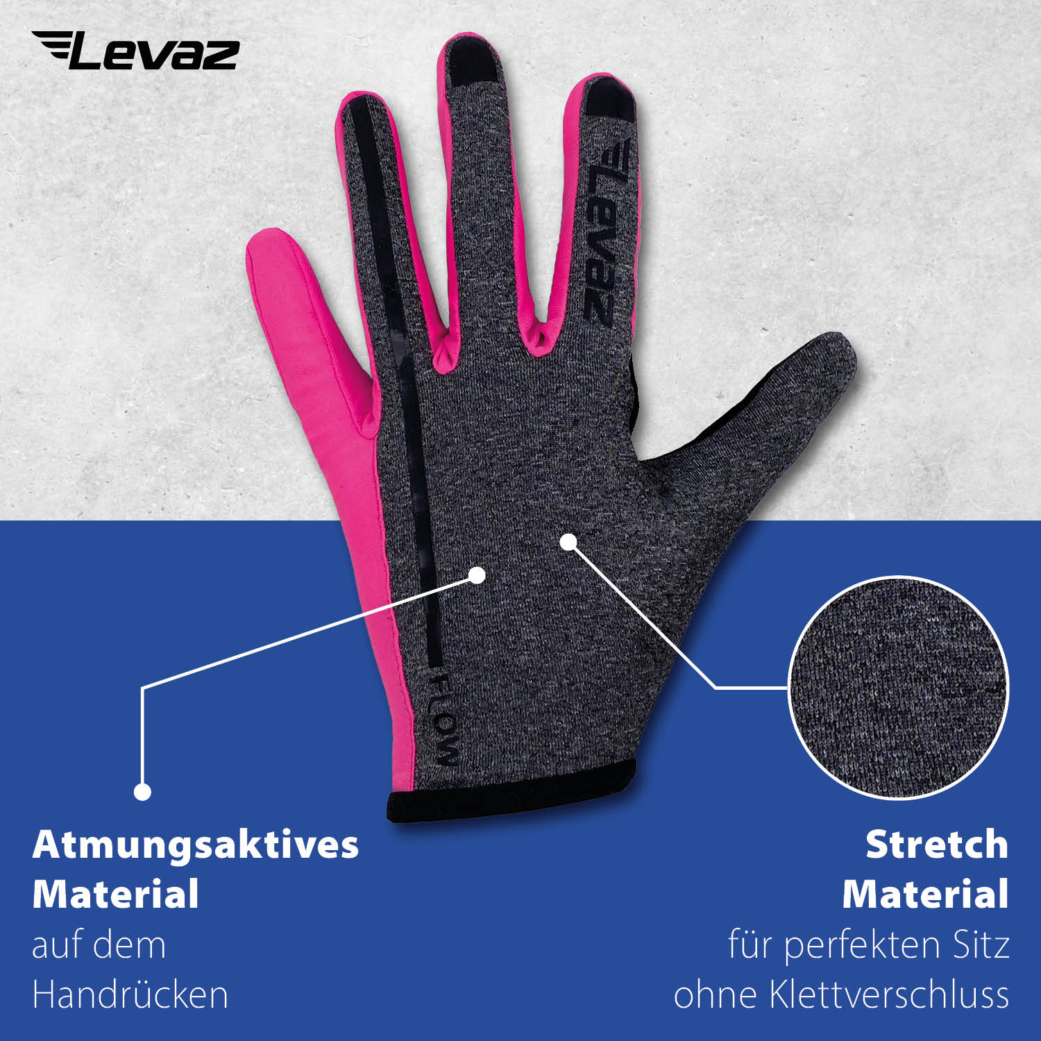 MTB-Handschuh-Mountainbike-Fahrradhandschuh-Damen-Sommer-schwarz-pink-MX-Enduro-Downhill-Gloves