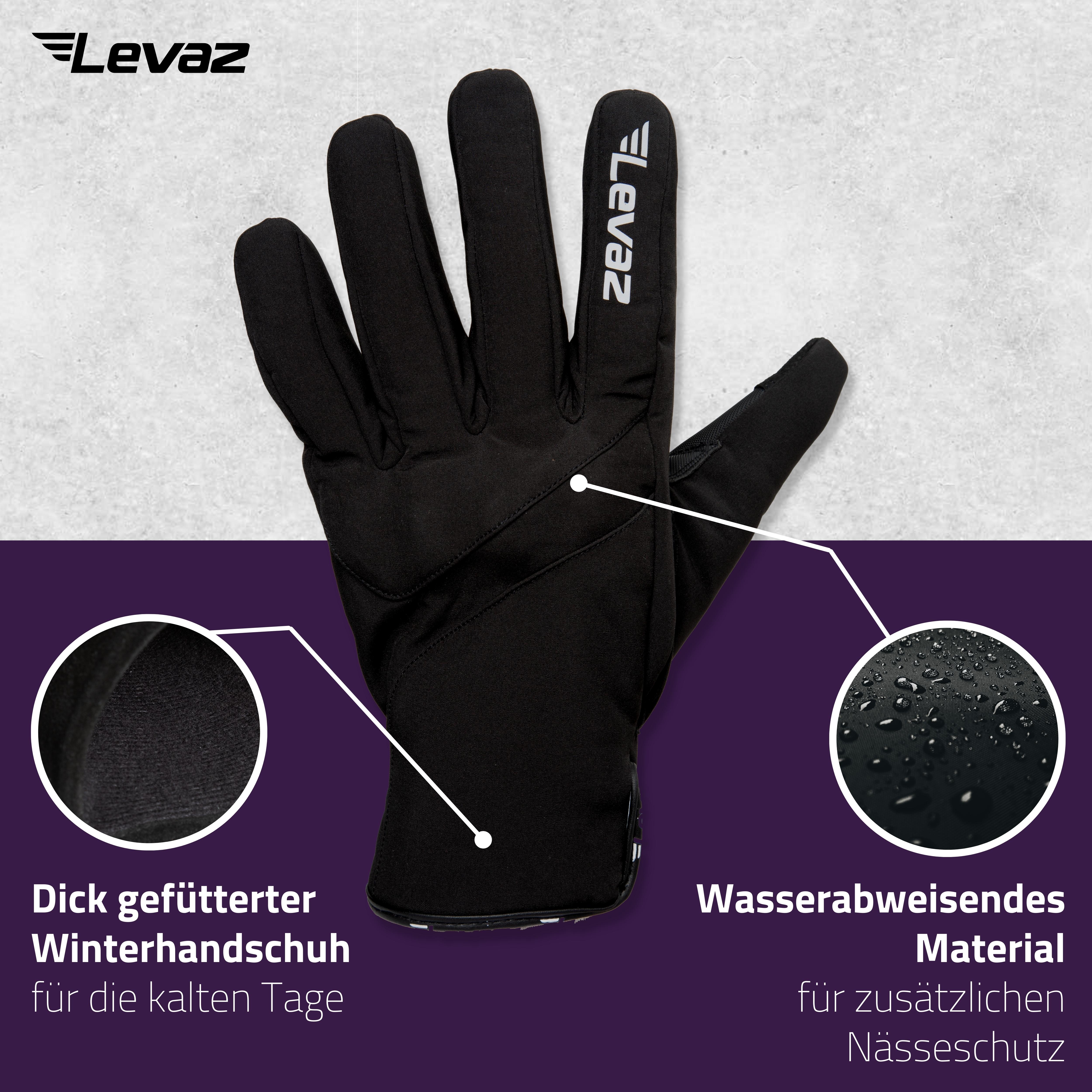 Winter-Fahrradhandschuh-schwarz-Handschuh