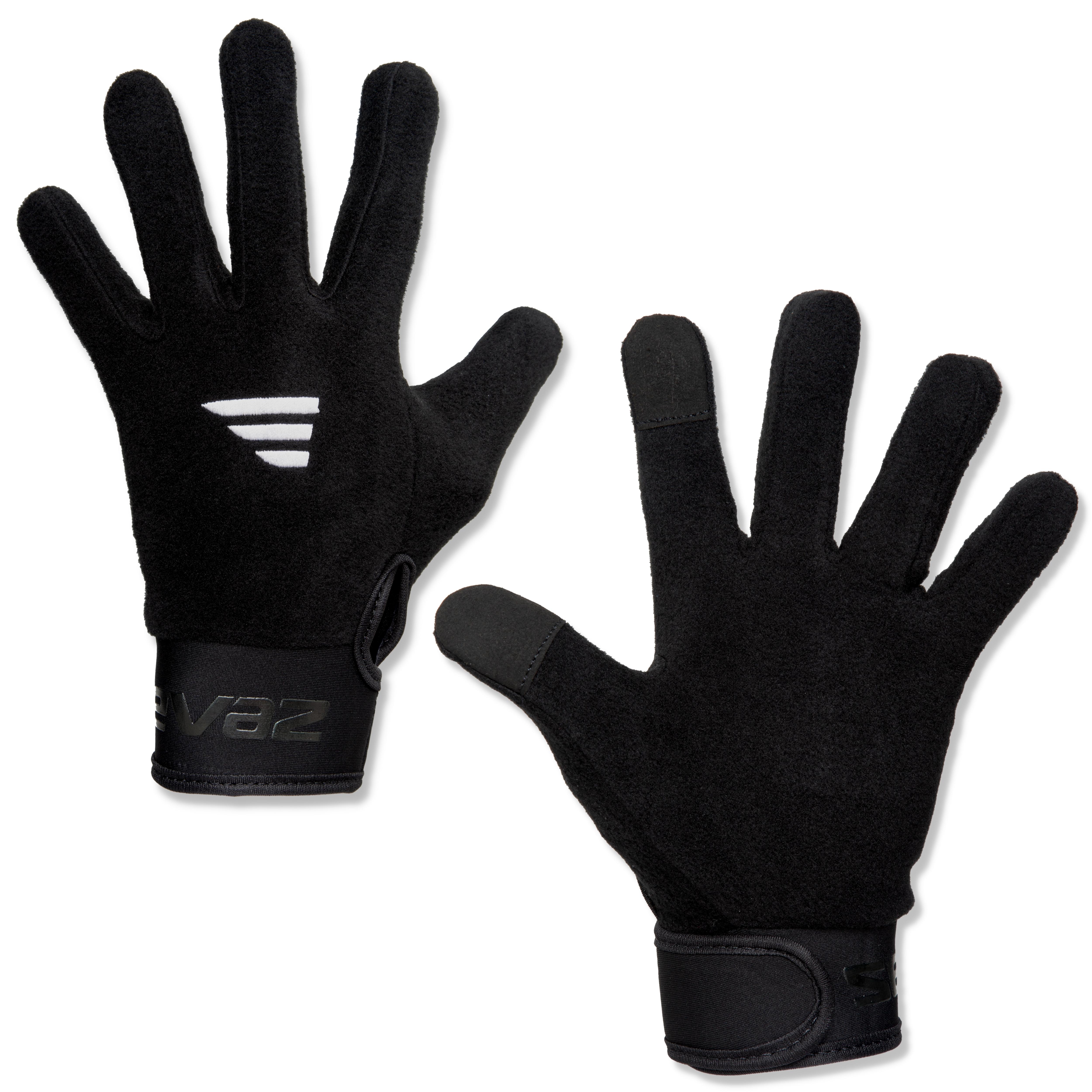 Laufhandschuh-Sporthandschuh-schwarz-Fleece-Fussball-Handschuh